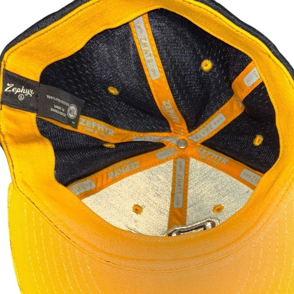NWT Zephyr ST Pirates Baseball Flat Bill Cap Yellow Black Hat Size  M/L Baseball - Picture 8 of 10